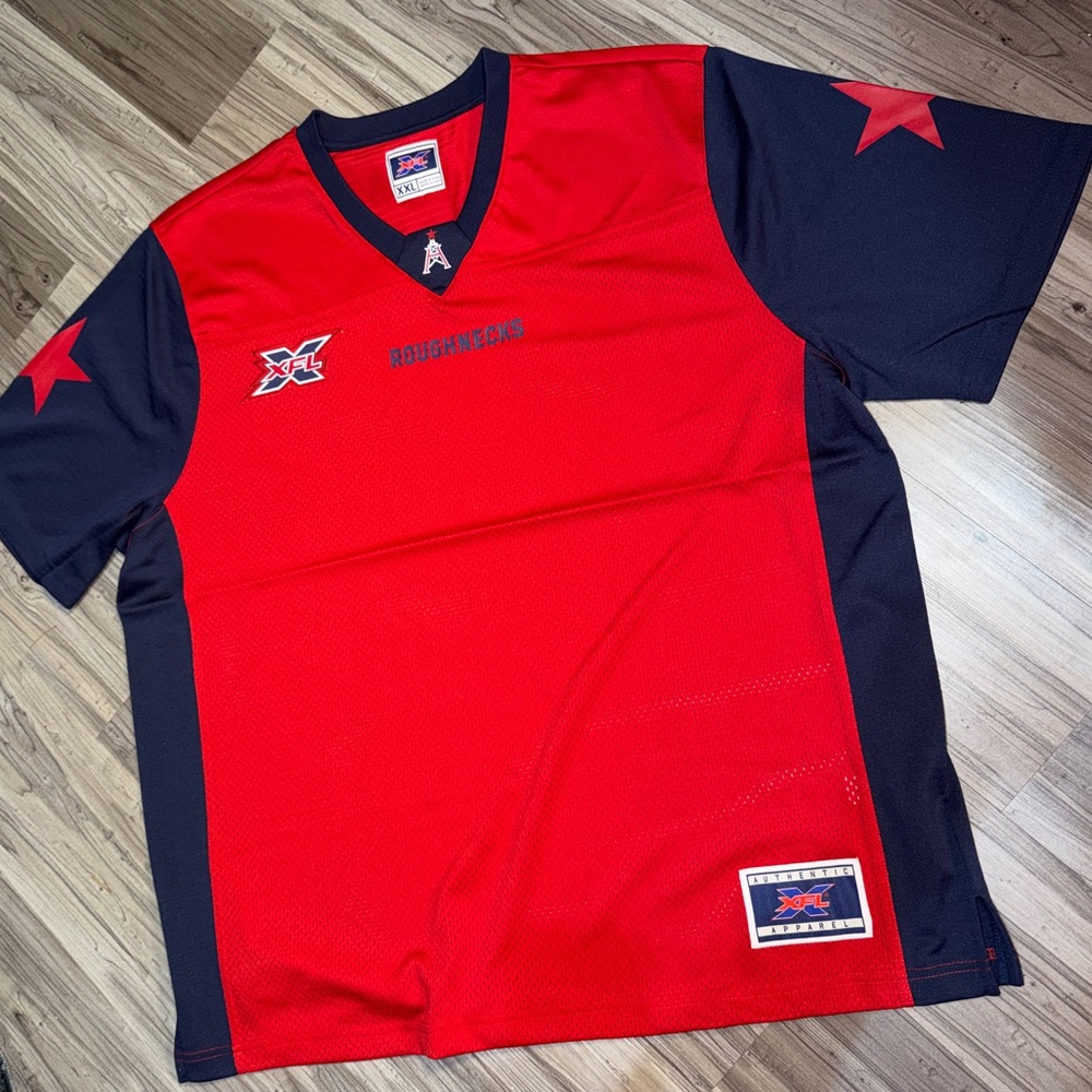 New Red and Black XFL Jersey Houston Roughnecks